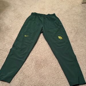 Nike Baylor Dark Green Joggers with Yellow Accents